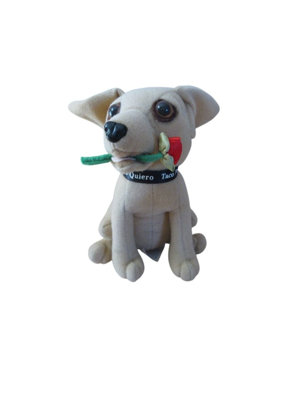 TACO BELL 6" Dog Chihuahua Plush Yo Quiero Taco Bell w/ Rose